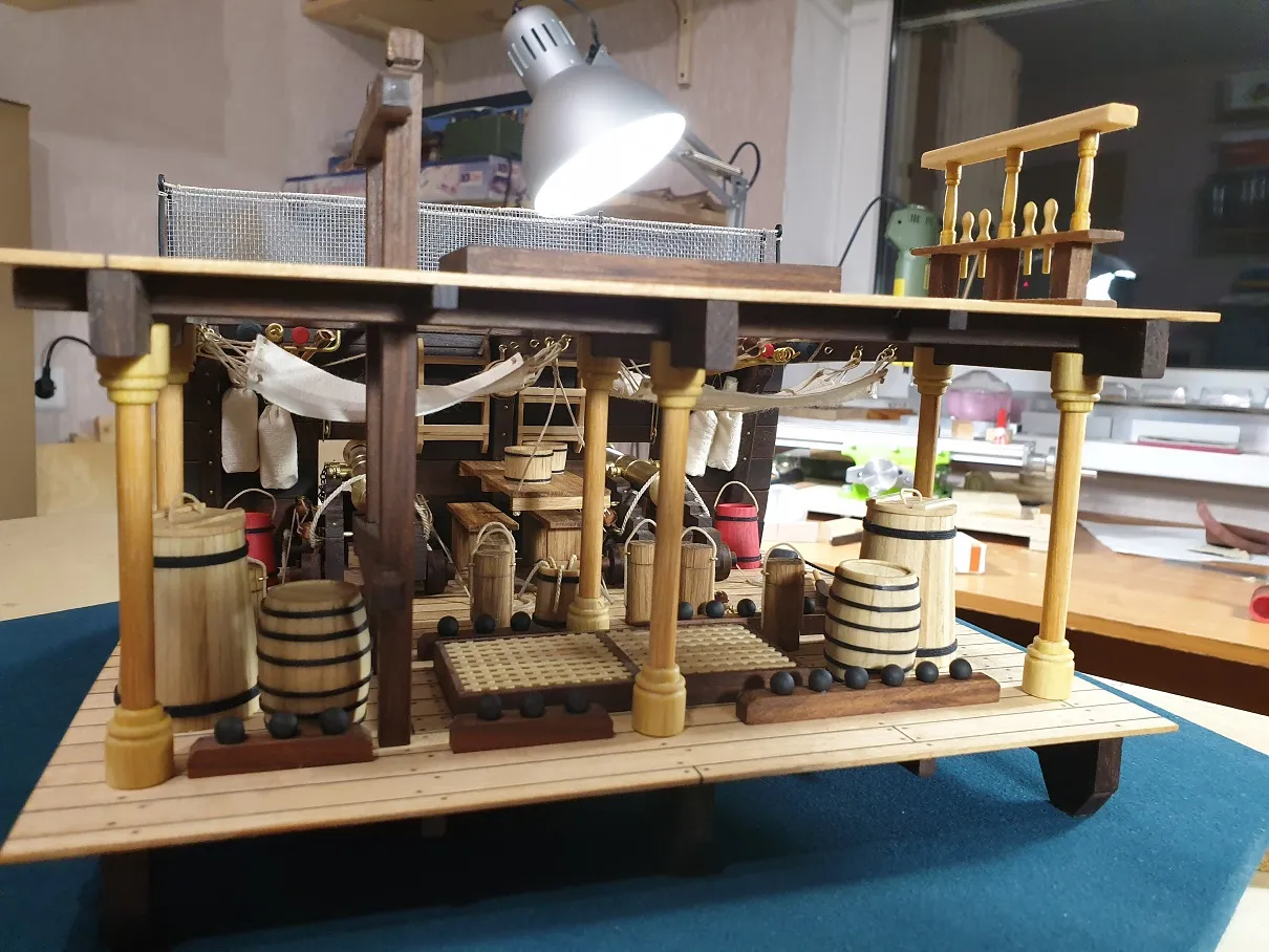 Модель корабля Фрагмент орудийной палубы - Верфь на Столе