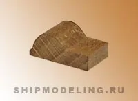 Эзельгофт французского типа, орех, 4шт, 8x12 мм