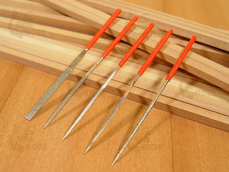 Набор  надфилей, алмазные,  5 шт., № 200 (2*100)