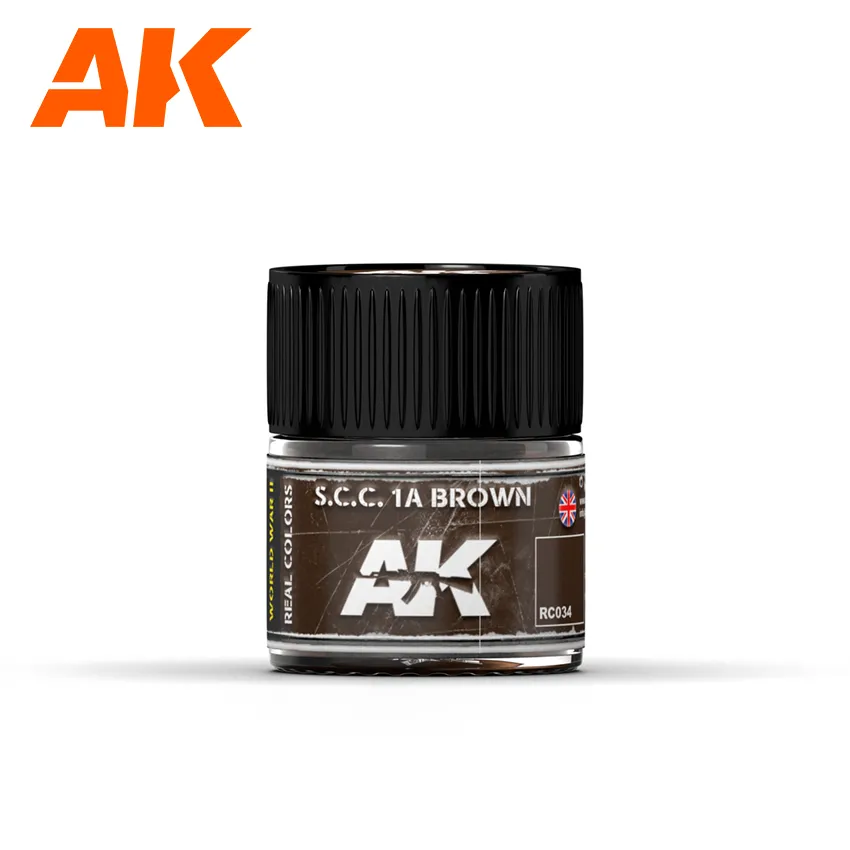 Краска AK Interactive, акриловая S.C.C. 1A Brown (коричневый), 10 мл