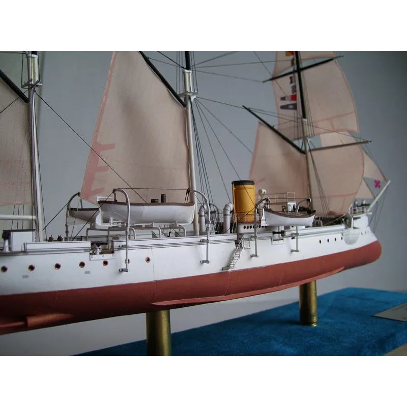 Модель из картона канонерская лодка "Кореец", Россия 1888 г