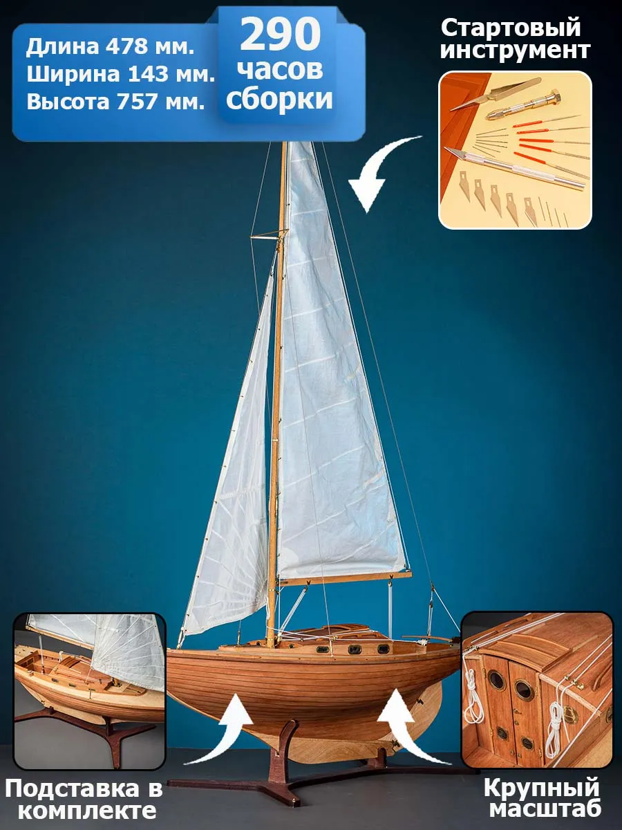 Яхта Folkboat, комплектация Стандартная + (Стартовый набор инструментов) Яхта Folkboat, комплектация Стандартная + (Стартовый набор инструментов)
