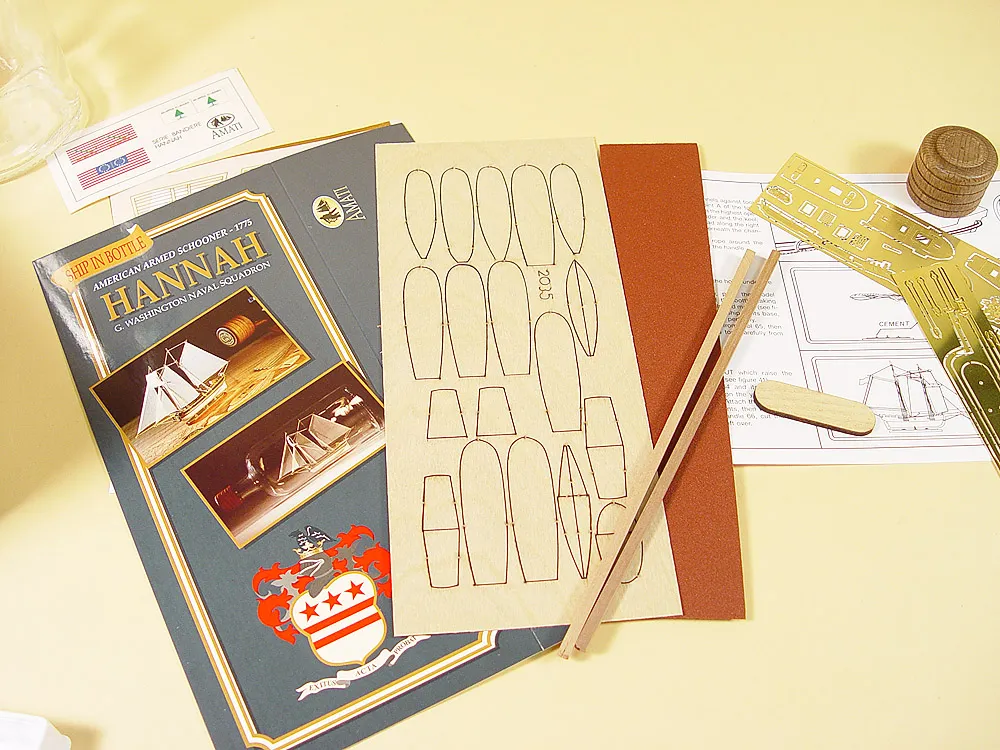 Hannah корабль в бутылке + набор инструментов для сборки, клея и краски Hannah корабль в бутылке + набор инструментов для сборки, клея и краски