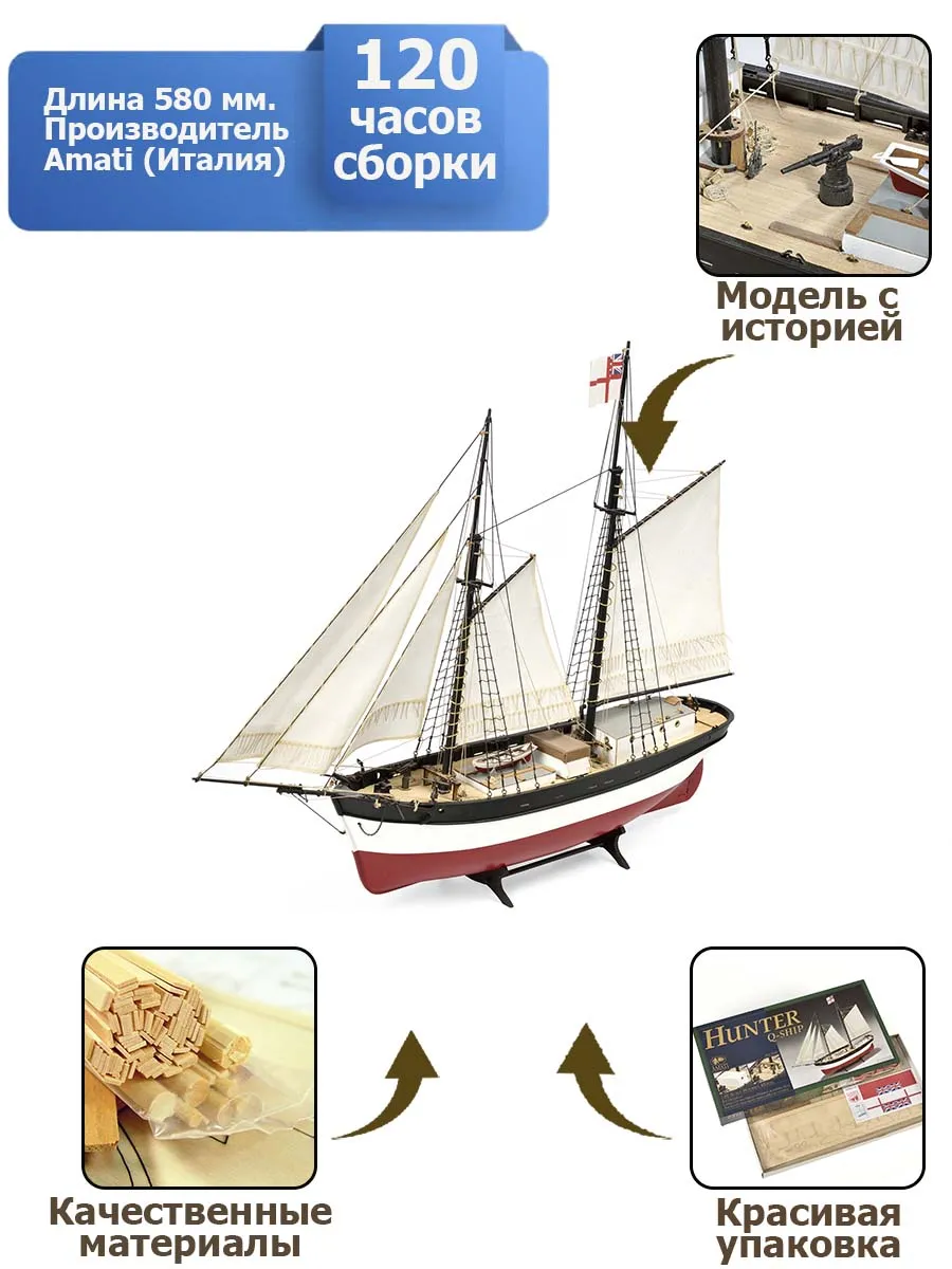 модель корабля Hunter Q-ship модель корабля Hunter Q-ship