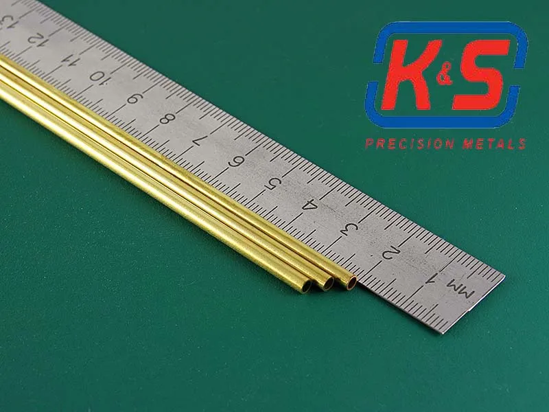 Латунная трубка 2,4х0,36 мм, 3 шт