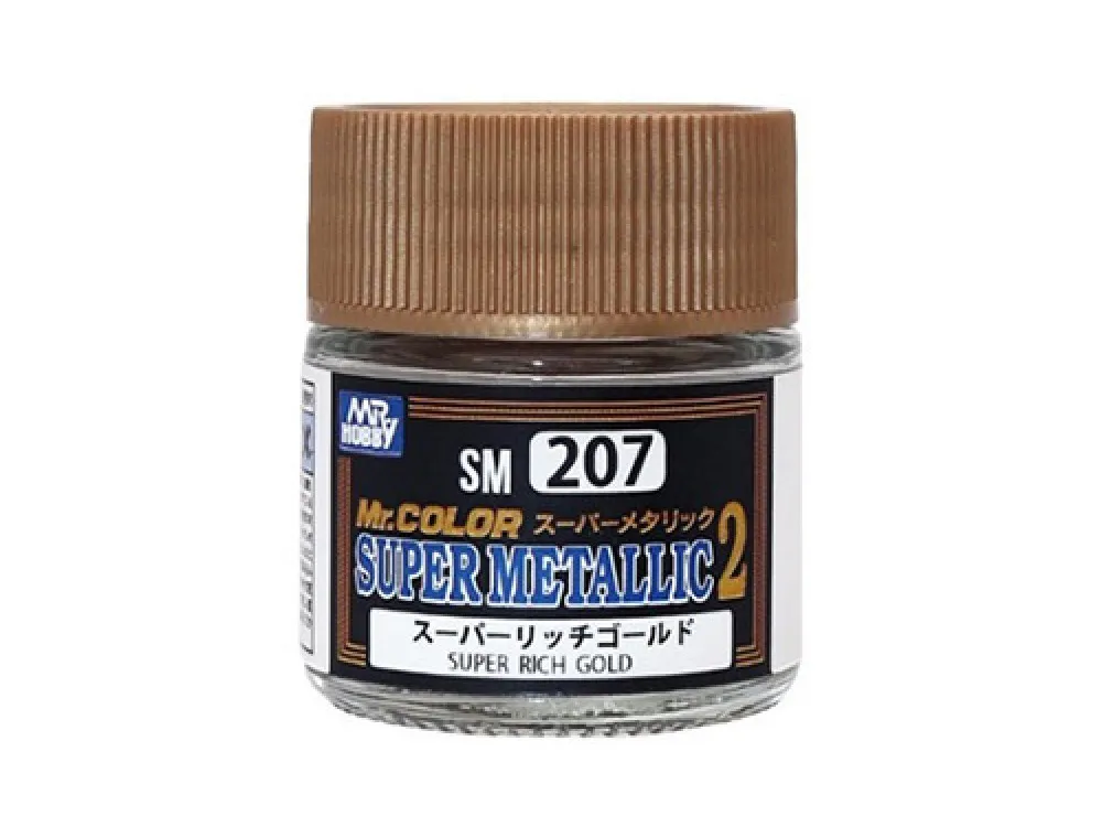 Краска Mr Color Super Metallic 2, золото богатое, SM 207, 10 мл
