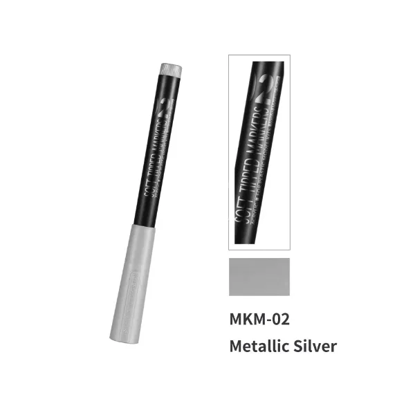 Маркер для пластика, серебряный металлик