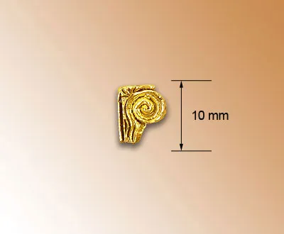 Декоративный элемент, завиток, 10 мм, металл