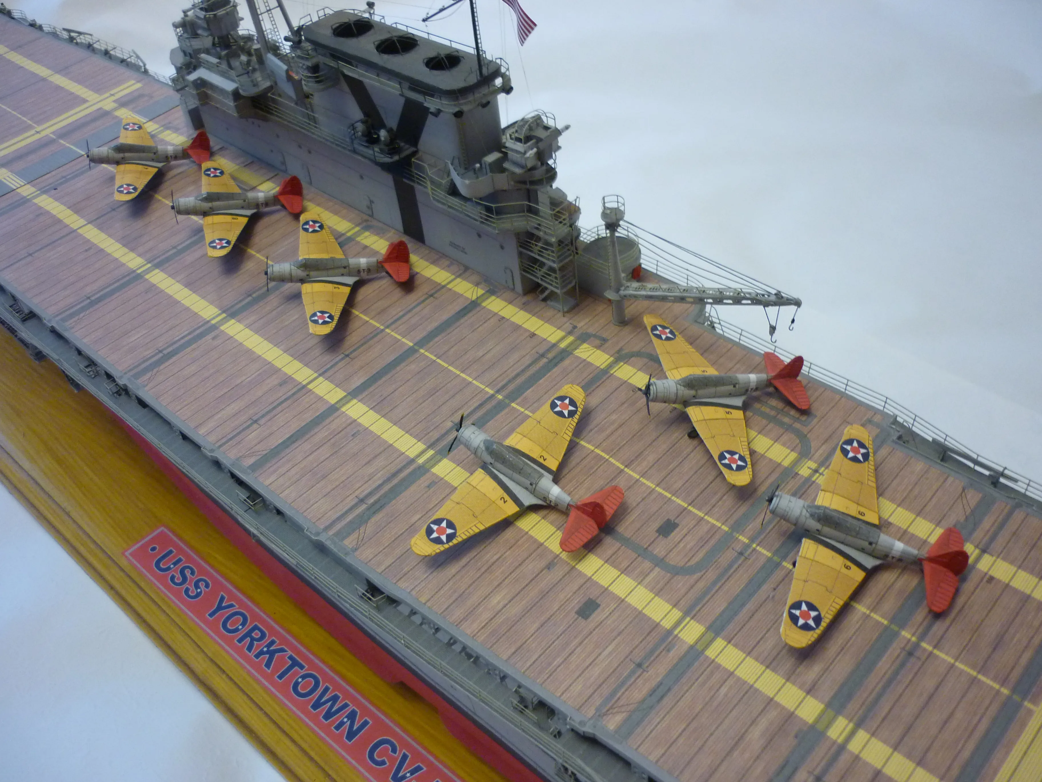 Модель корабля Американский авианосец USS Yorktown (CV-5) - Верфь на Столе