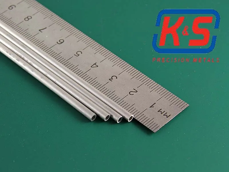 Тонкостенная алюминиевая трубка 3x0,45 мм, 4 шт