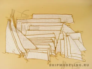 Набор парусов для модели корабля CUTTY SARK