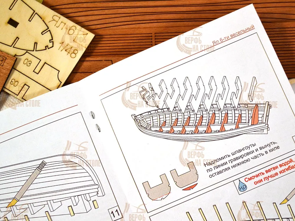 Ял 6-весельный XVIII-XIX в. (плюс инструменты)