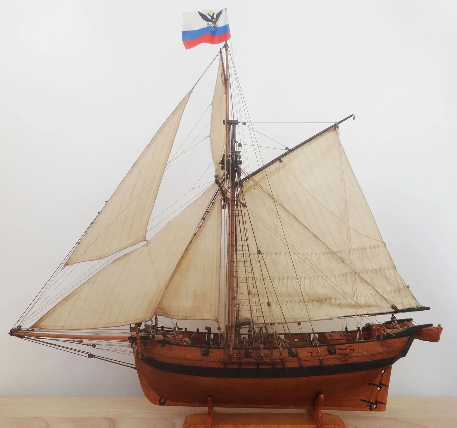 Модель корабля 8-и пушечный тендер «Авось», 1806 г. - Верфь на Столе