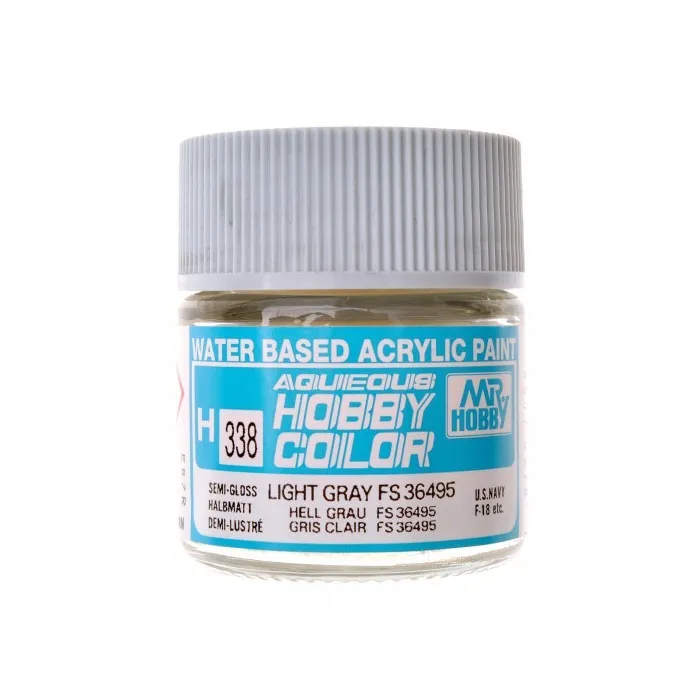 Краска Mr Hobby, акриловая, светло-серая FS36495 полуглянцевая, H 338, 10 мл