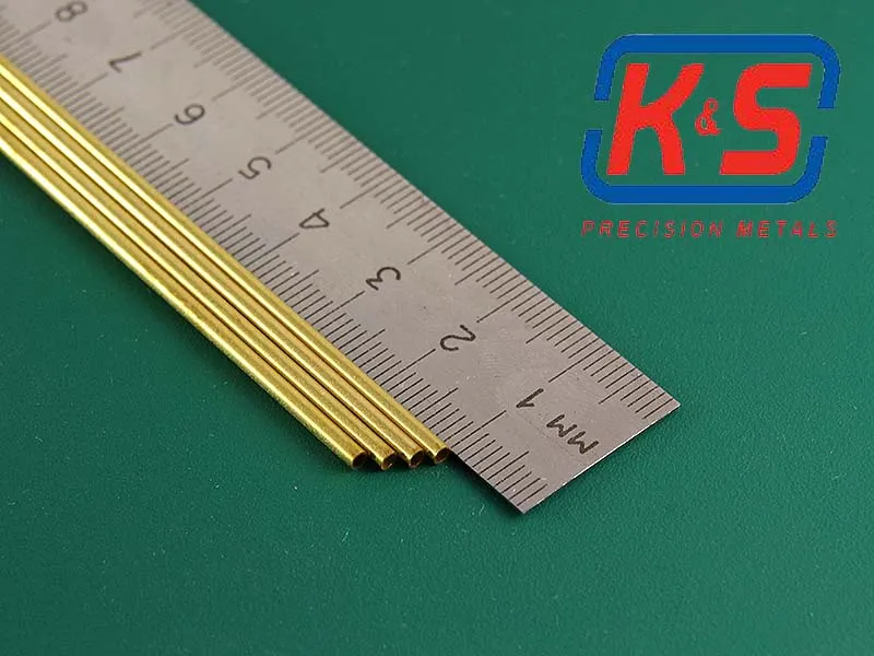 Тонкостенная латунная трубка 1,5 мм, 4 шт