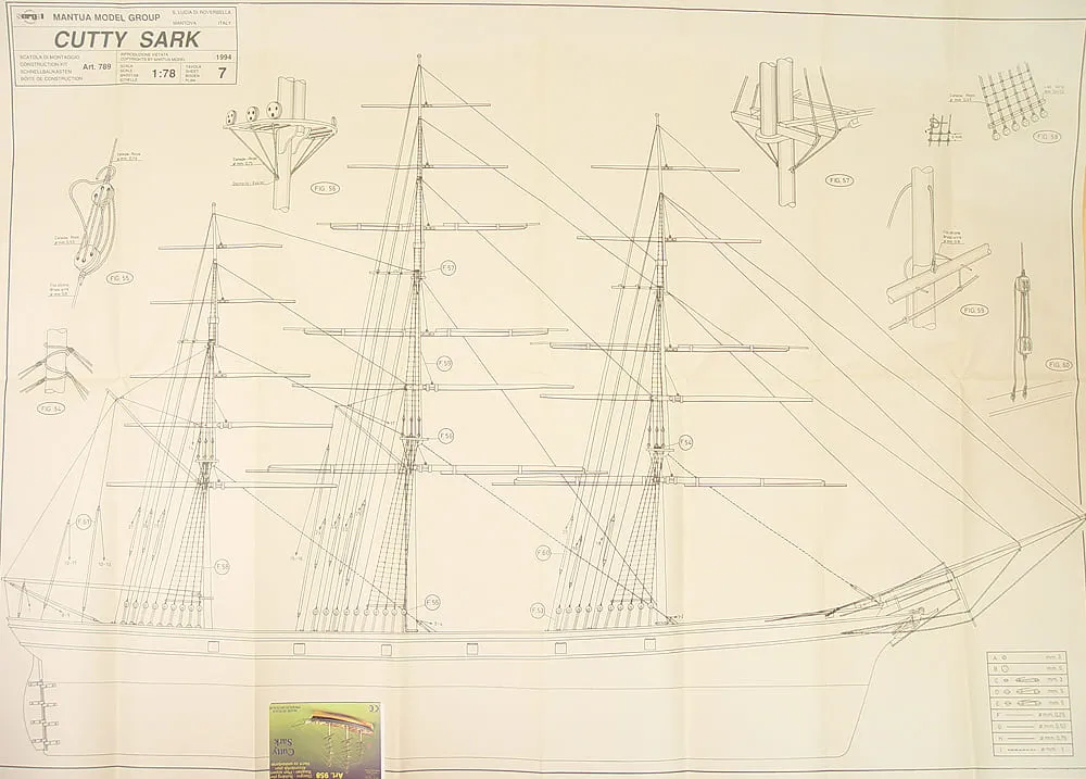 Чертеж клипера Cutty Sark