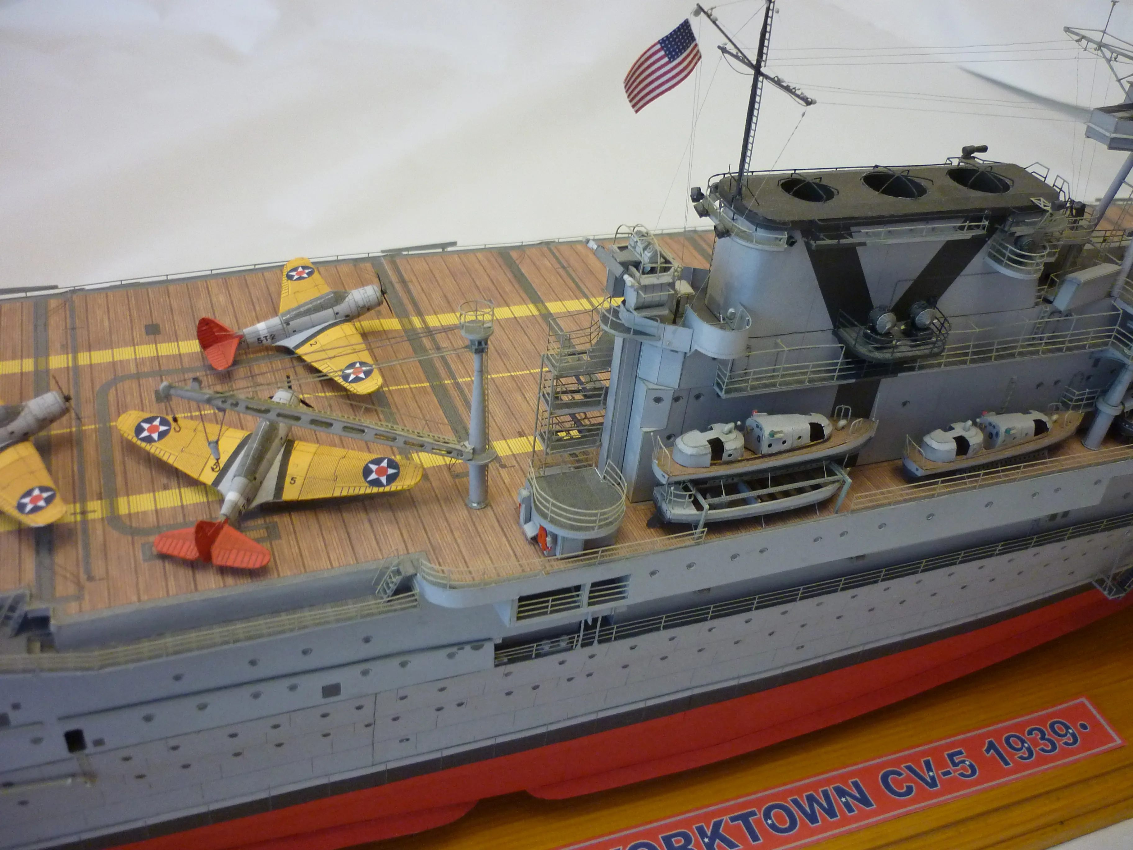 Модель корабля Американский авианосец USS Yorktown (CV-5) - Верфь на Столе