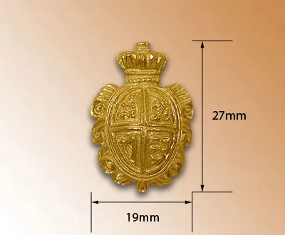 Носовая фигура Щит с гербом Англии, металл, 27 мм