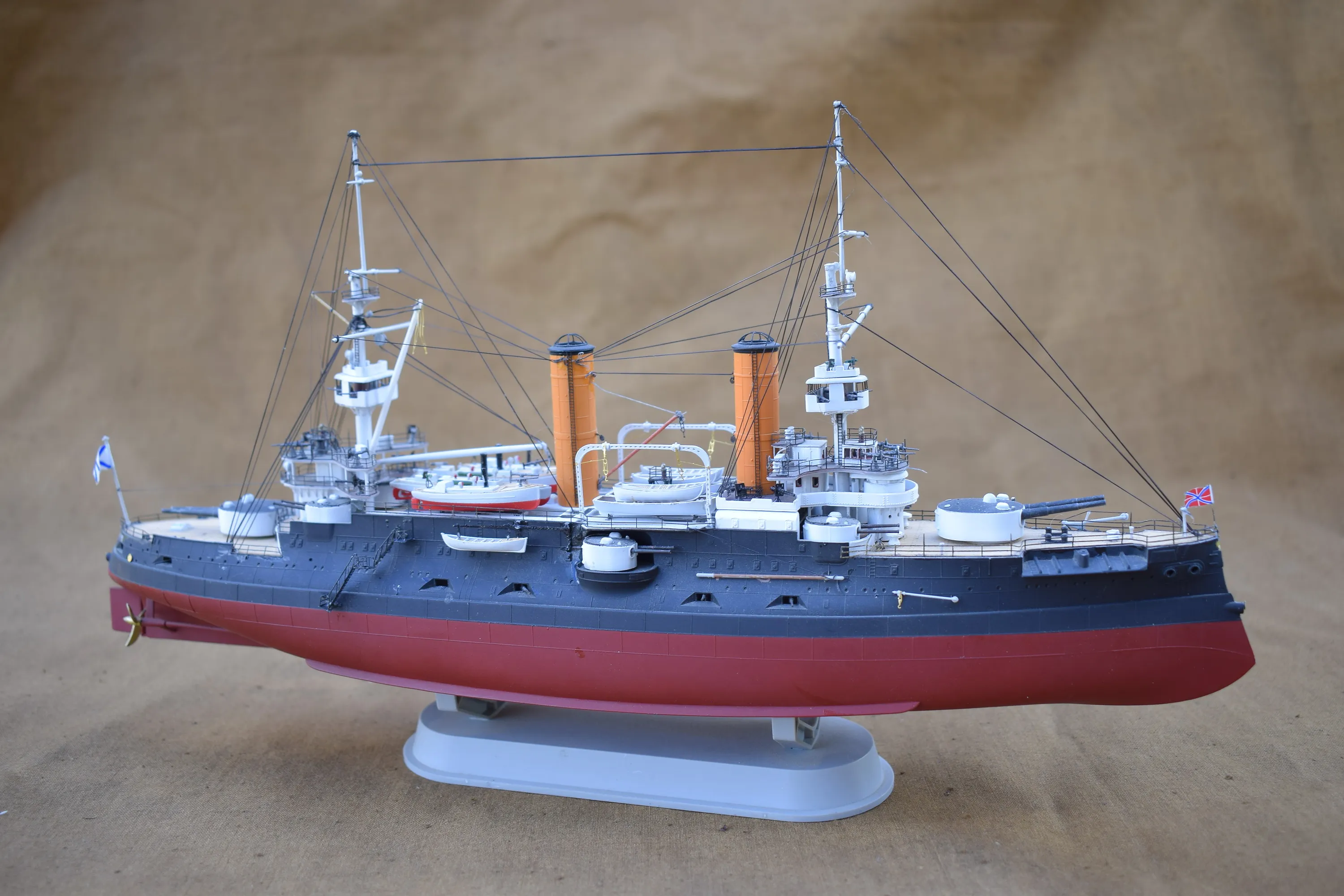 Модель корабля Броненосец РИФ «Цесаревич» на осень 1904 года - Верфь на Столе