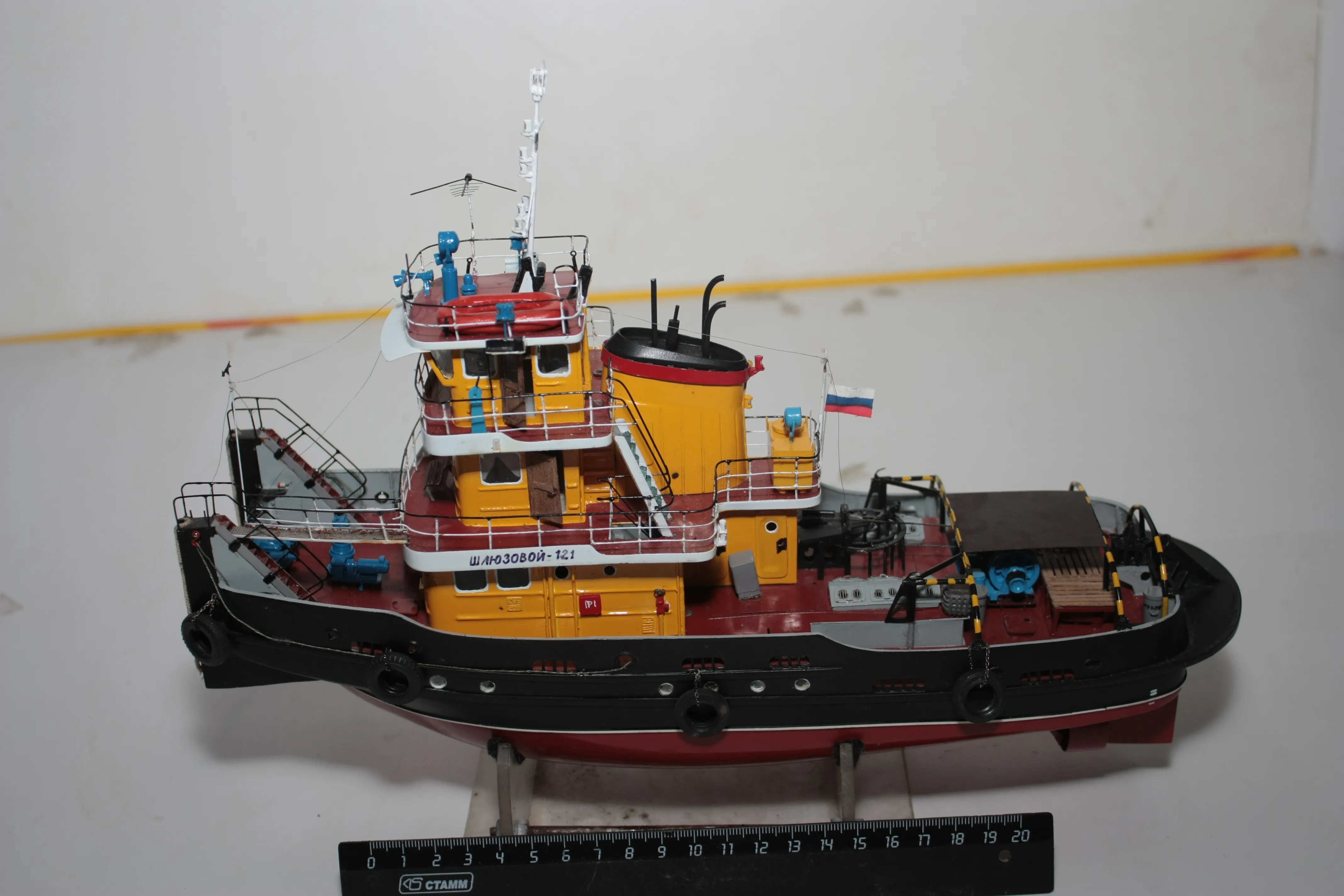 Модель корабля Буксир-толкач Шлюзовой-121 - Верфь на Столе