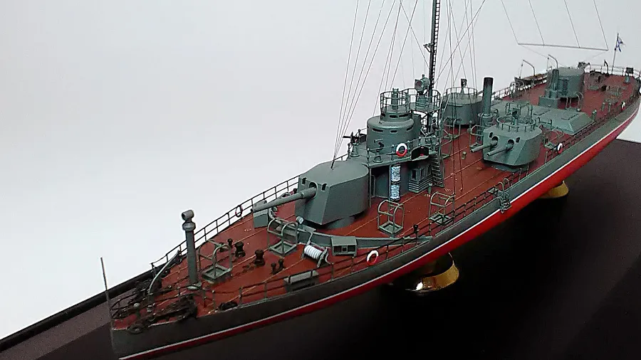 Модель из бумаги Канонерская лодка "Шквал", Россия, 1910 год