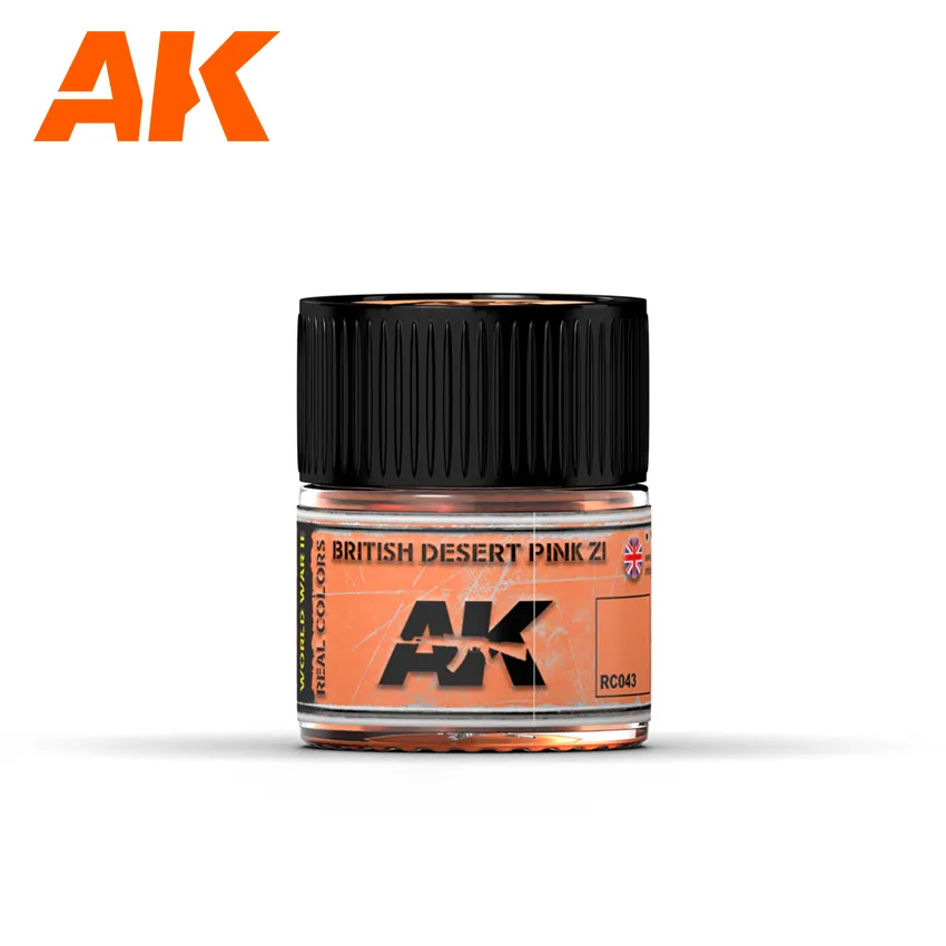 Краска AK Interactive, акриловая Bristish Desert Pink ZI (Британский пустынный розовый), 10 мл Краска AK Interactive, акриловая Bristish Desert Pink ZI (Британский пустынный розовый), 10 мл