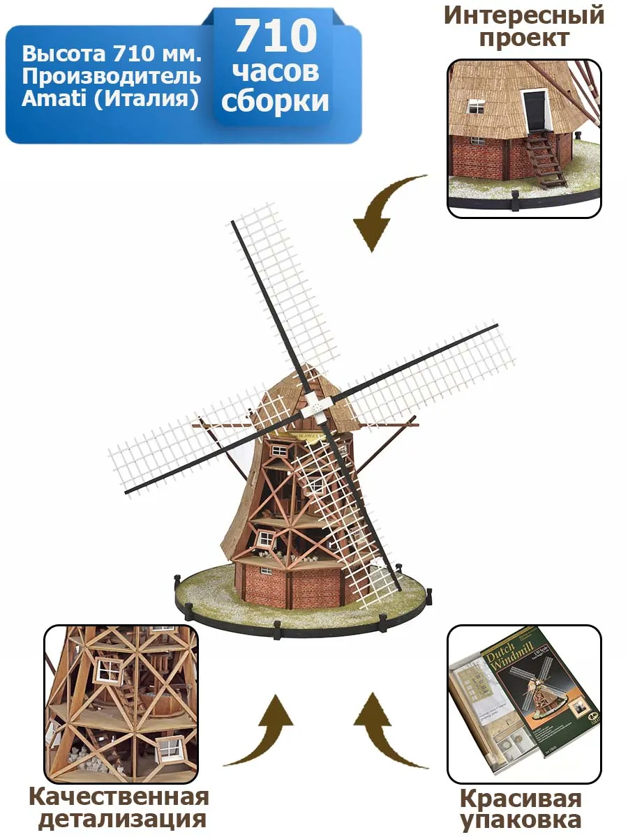 Сборная модель Фото Голландская мельница Сборная модель Фото Голландская мельница