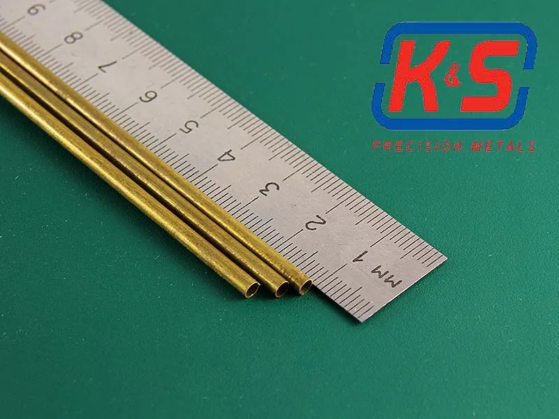 Тонкостенная латунная трубка 3 мм, 3 шт