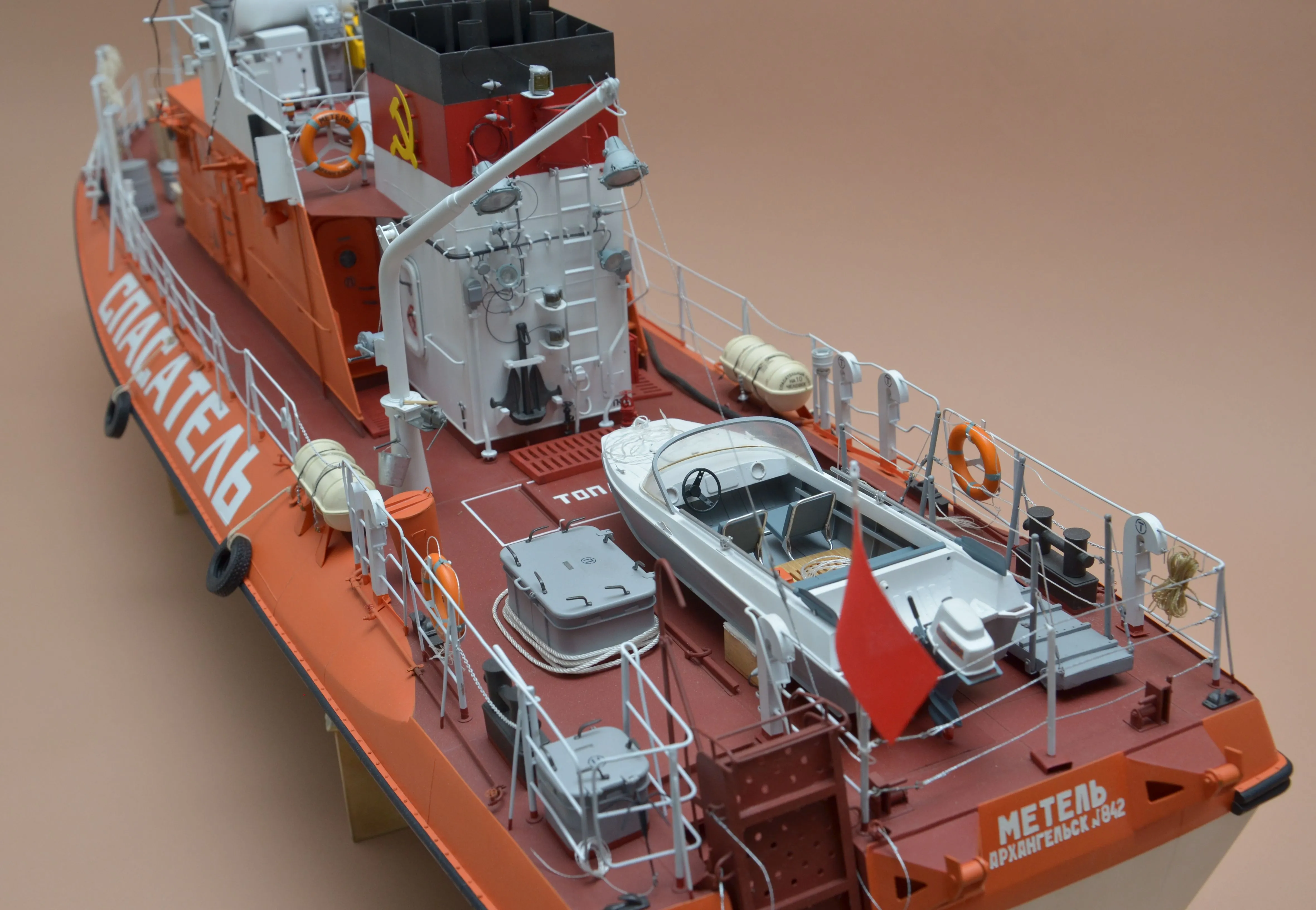Модель корабля Всепогодный спасательный катер (ВСК) "МЕТЕЛЬ", пр. 1458 - Верфь на Столе