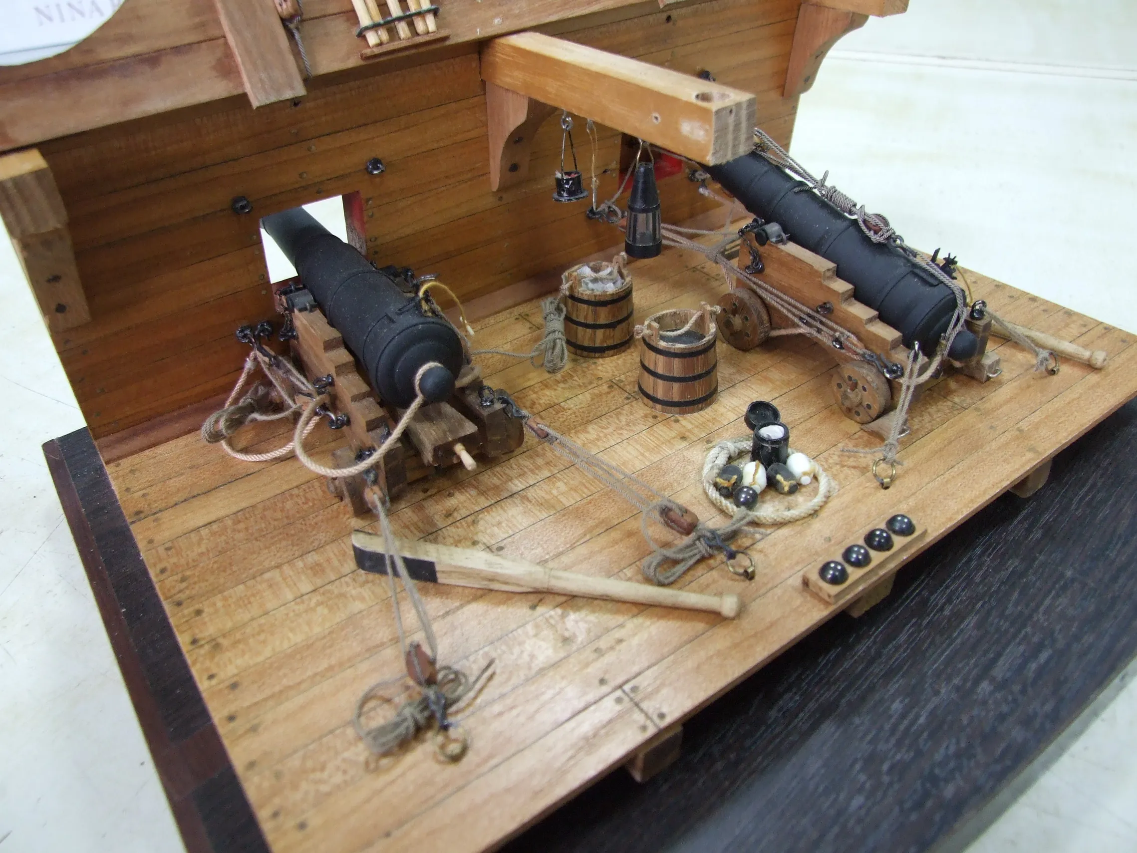 Модель корабля Фрагмент батарейной палубы  фрегата «Пандора» - Верфь на Столе