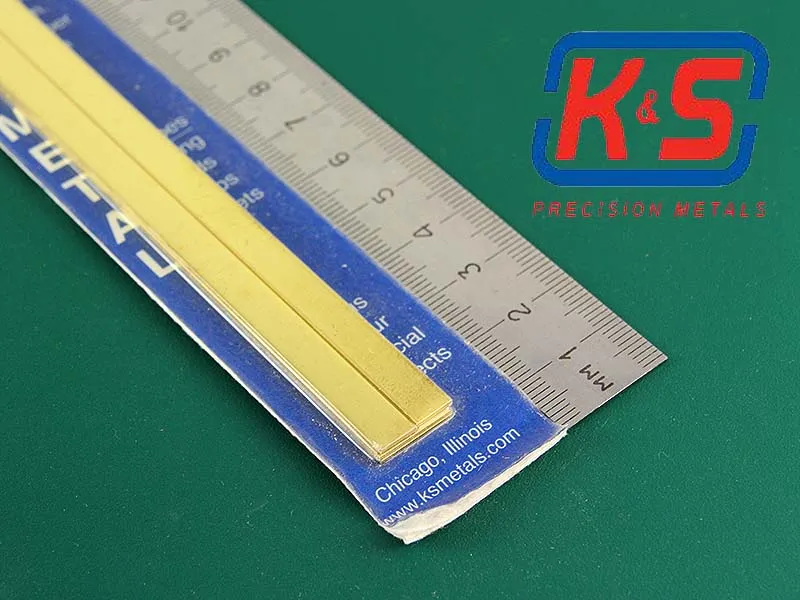 Ассортимент латунных гибких полосок 6,35х0,8 мм и 12,7х0,8 мм, 4 шт