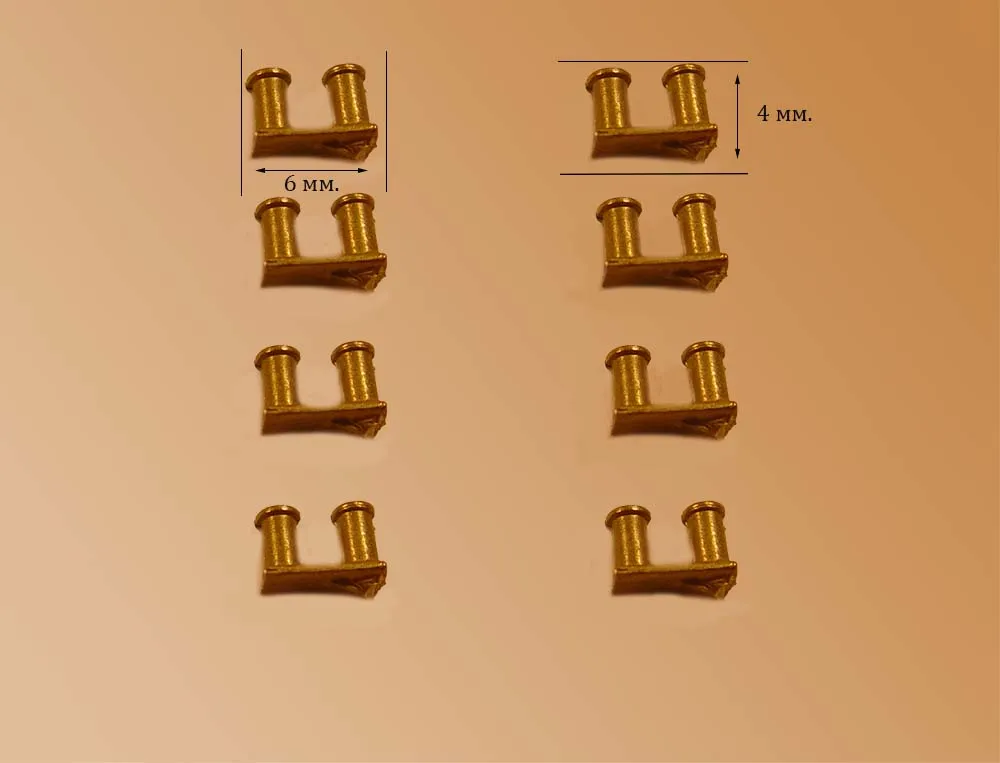 Кнехты Тип 2, латунь, 6 мм, 8 шт