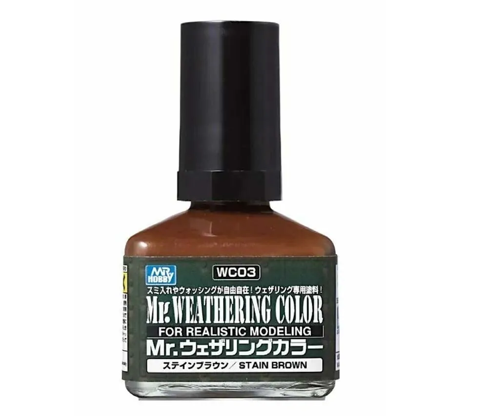 Смывка Mr Weathering Color, коричневые подтеки, WC 03, 40 мл Смывка Mr Weathering Color, коричневые подтеки, WC 03, 40 мл