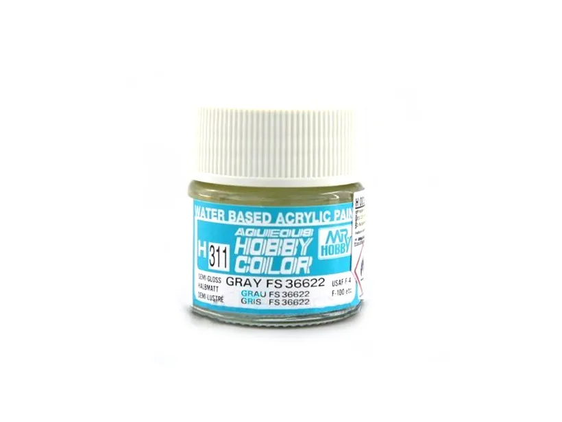 Краска Mr Hobby, акриловая, серая FS36622 полуглянцевая, H 311, 10 мл