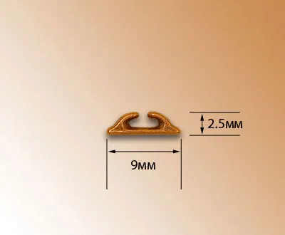 Киповая планка, металл, 9 мм, 2 шт