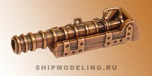 Испанская пушка на станке, под бронзу, 22 мм