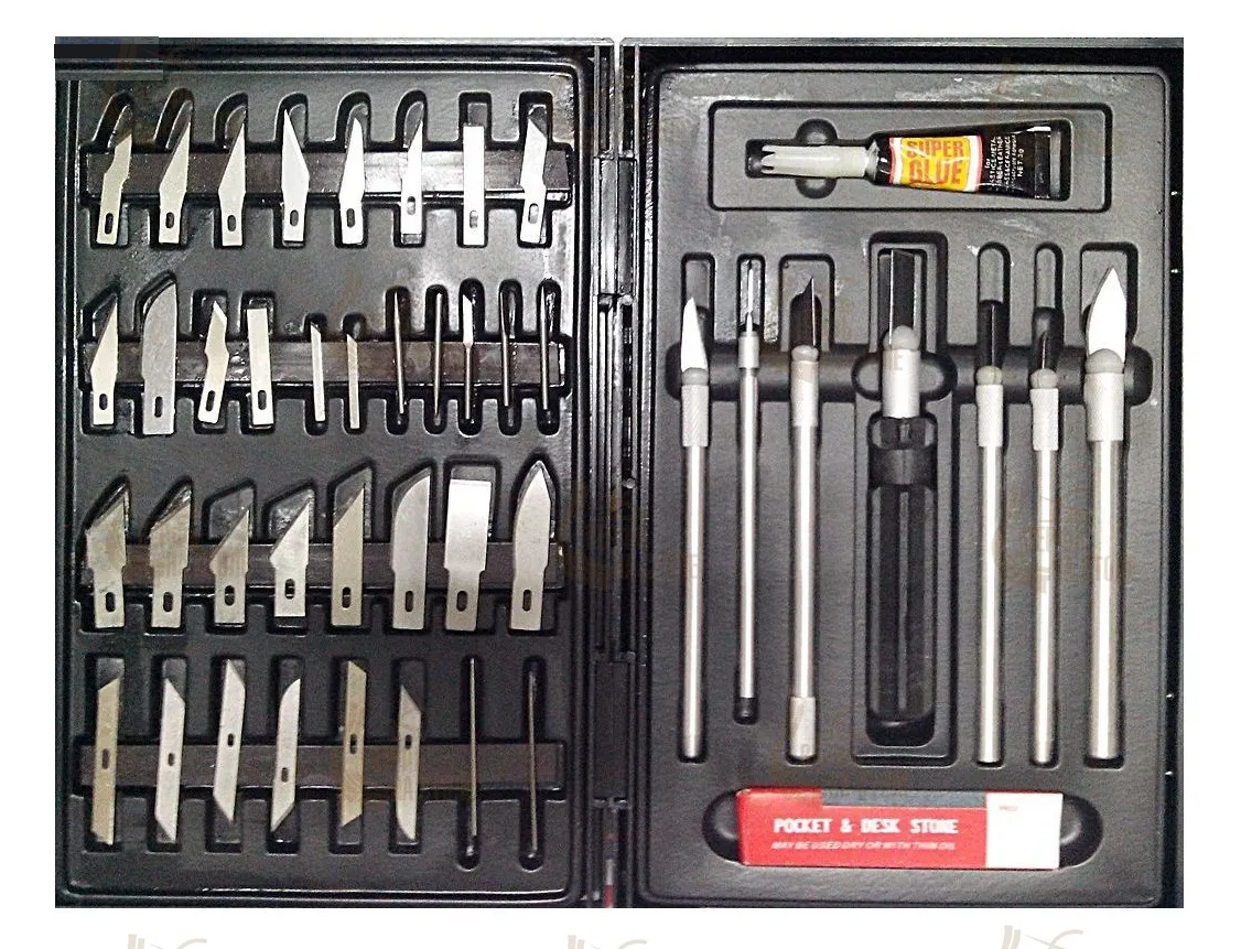 Набор ножей с цанговым зажимом, 51 предмет