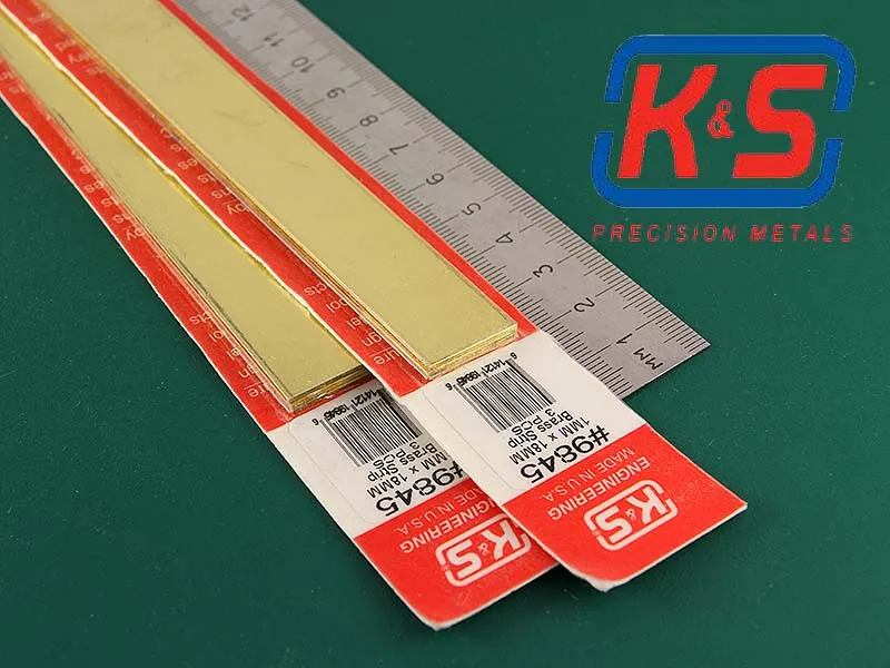 Полоска латунная 18х1 мм, 3 шт