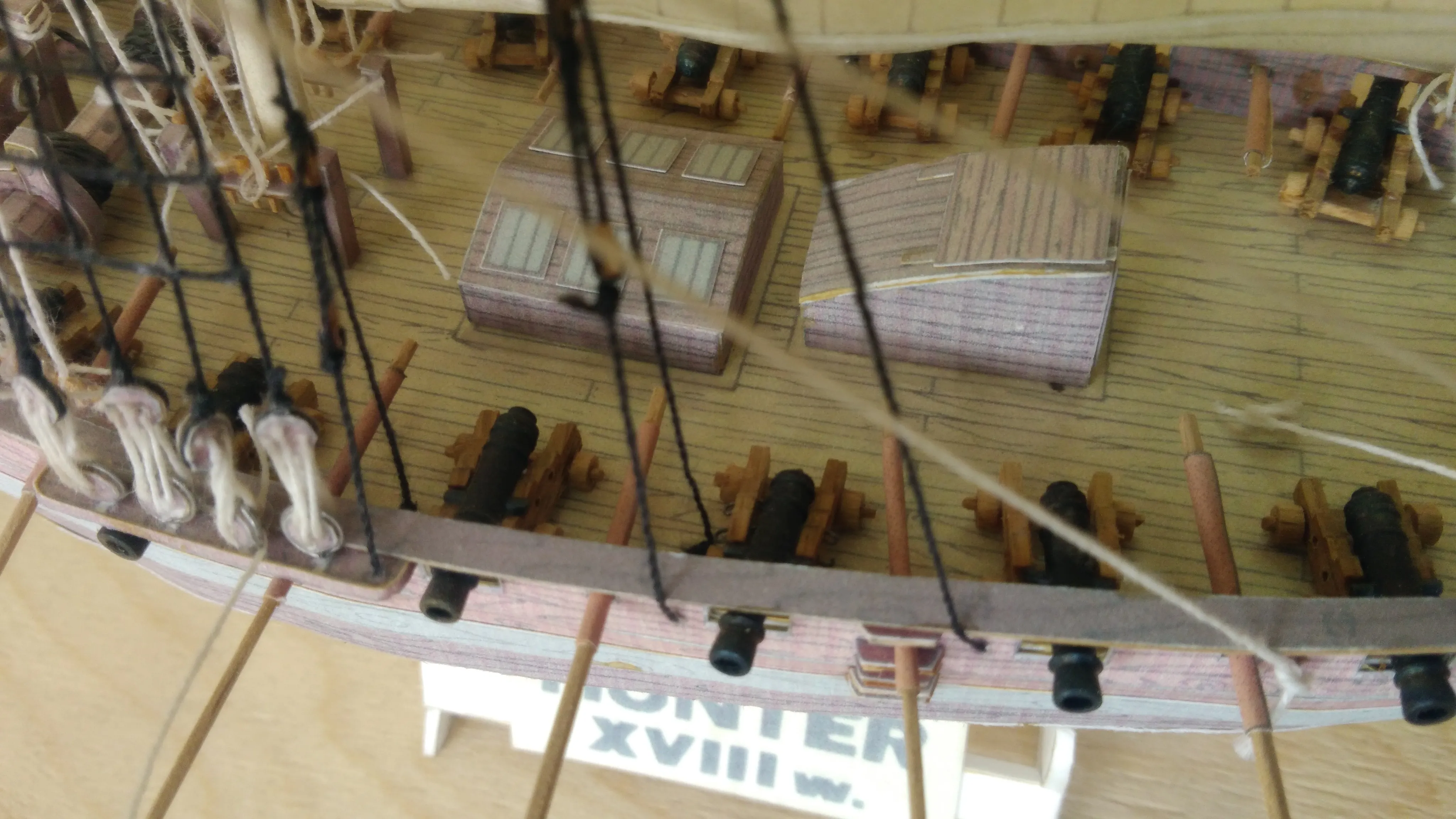 Модель корабля Английский парусный корабль 18 века HUNTER - Верфь на Столе