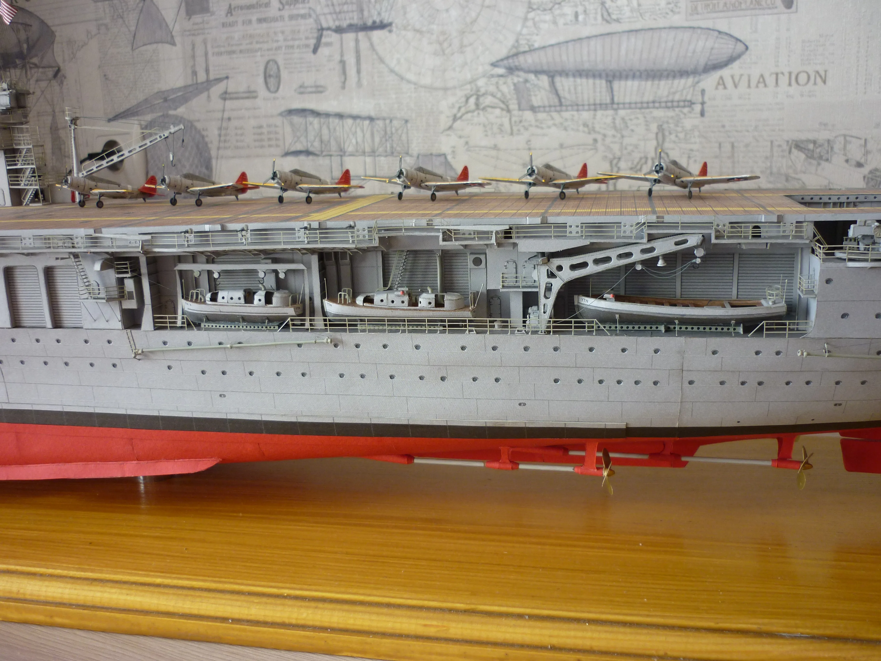 Модель корабля Американский авианосец USS Yorktown (CV-5) - Верфь на Столе