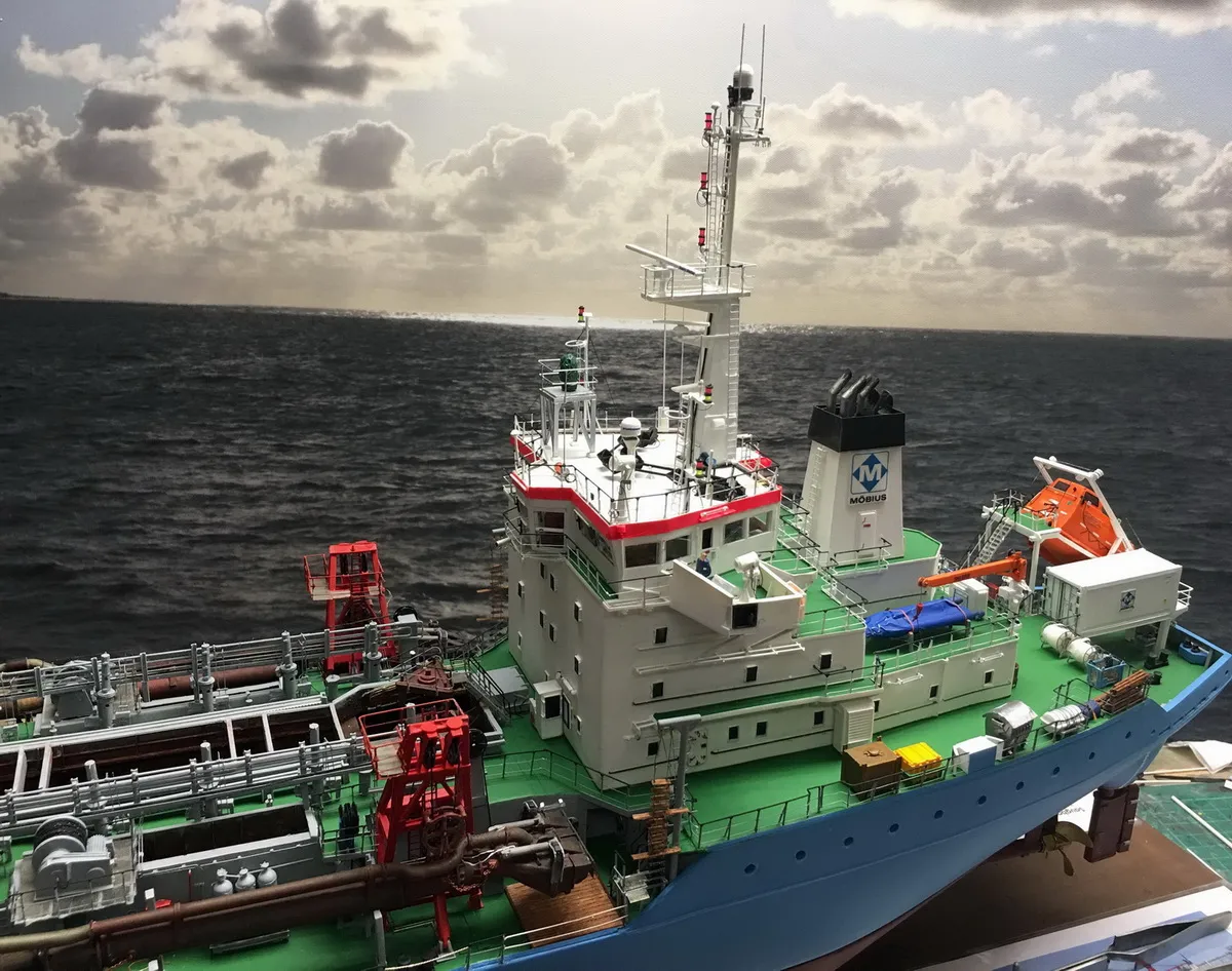 Модель корабля dredger "Josef Möbius" - Верфь на Столе