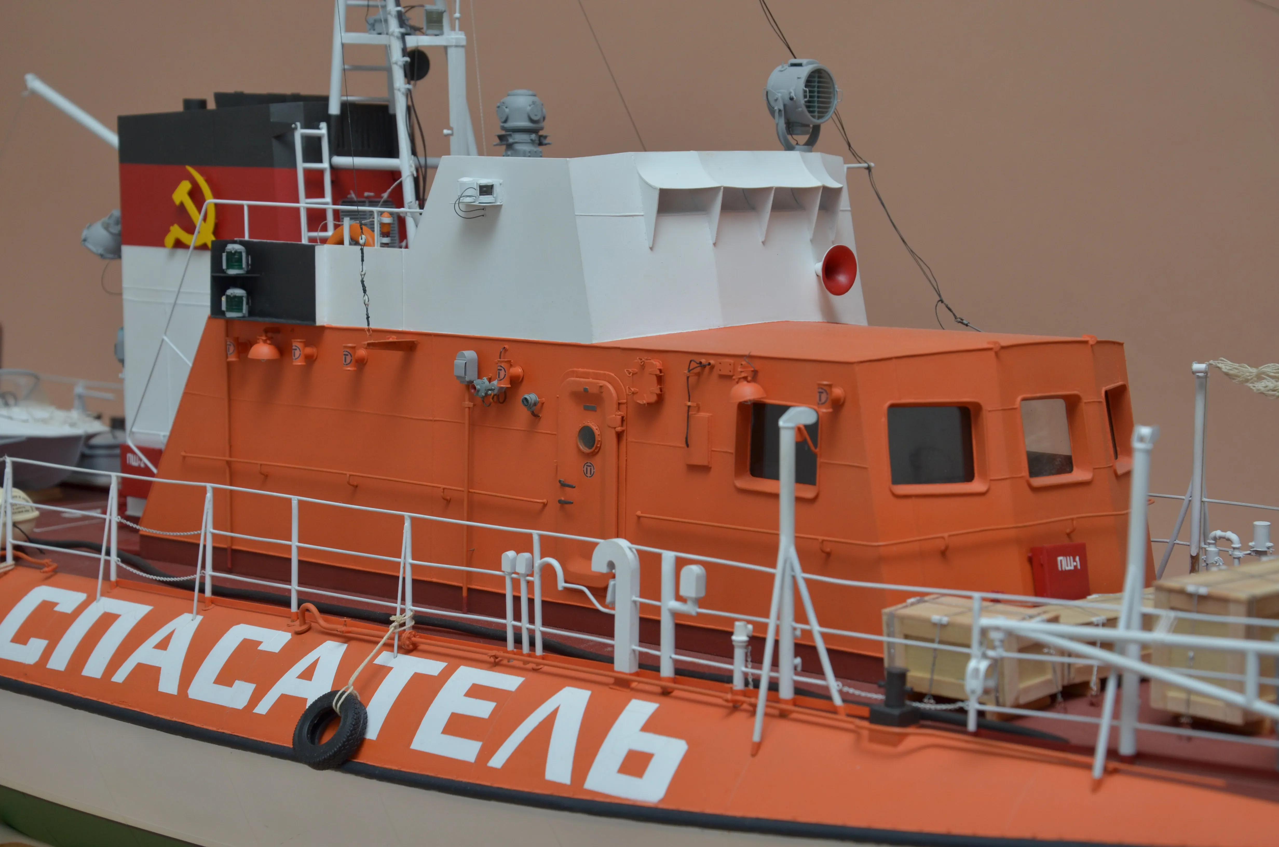 Модель корабля Всепогодный спасательный катер (ВСК) "МЕТЕЛЬ", пр. 1458 - Верфь на Столе