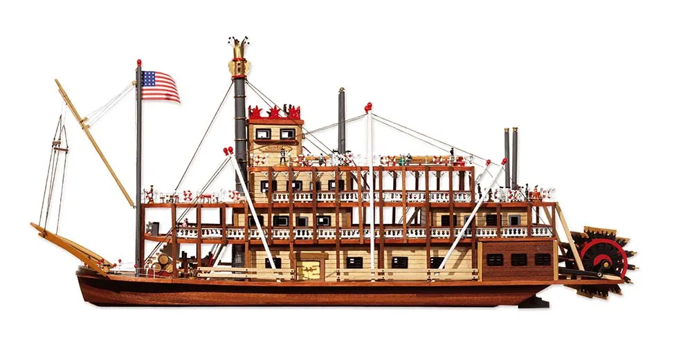 Mississippi (Колесный пароход) + (Полный набор инструментов, клея и краски)