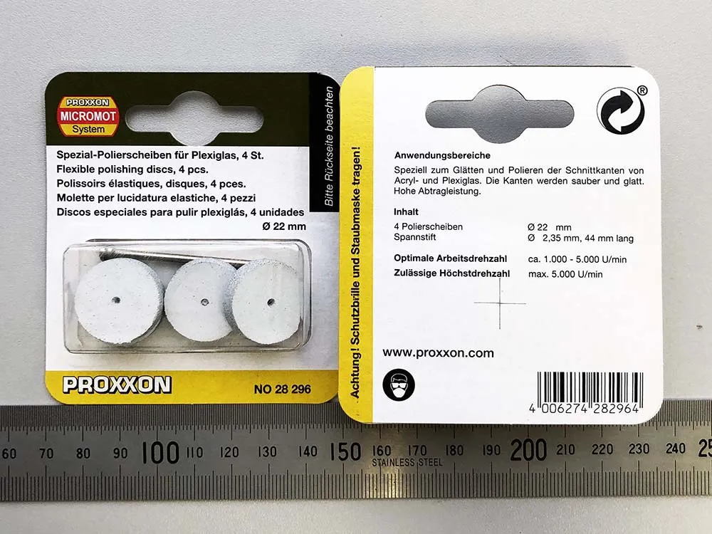 Эластичные полировальные диски Proxxon, 4 шт Эластичные полировальные диски Proxxon, 4 шт