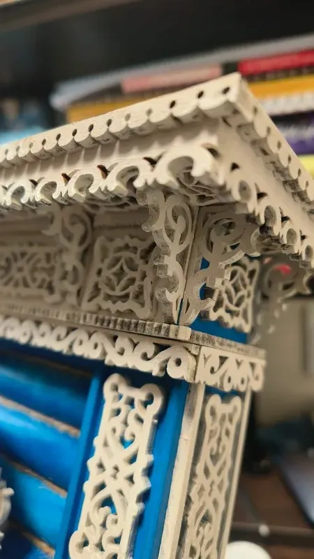 Сборная модель наличника "Хорлово", 230 деталей + Клей и краски в комплекте