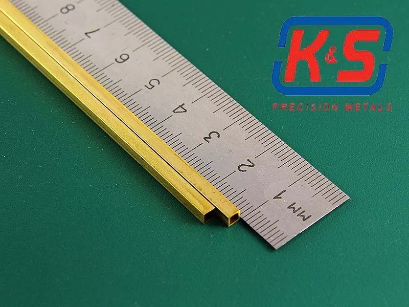 Квадратная латунная трубка 3 мм, 2 шт