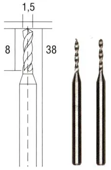 Сверла твердосплавные Proxxon 1,5 мм, 2 шт