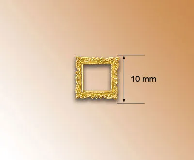 Декоративный элемент, рамка, 10 мм, металл
