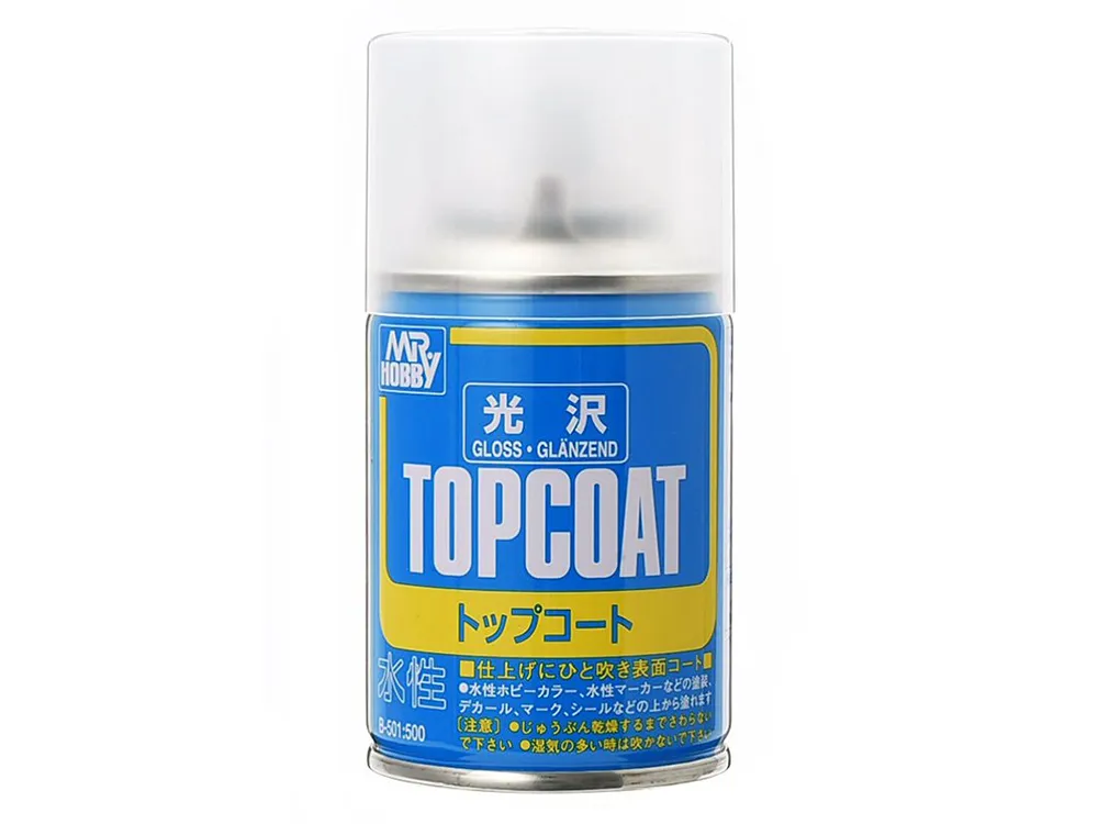 Лак-спрей глянцевый Topcoat Mr Hobby, В-501, 88 мл, Mr Hobby (Япония)