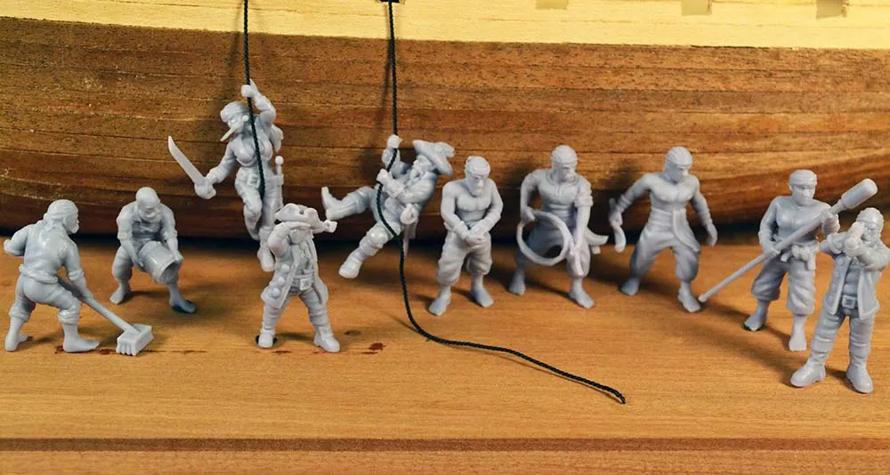 Набор фигурок "Капитан с командой" масштаб 1/48